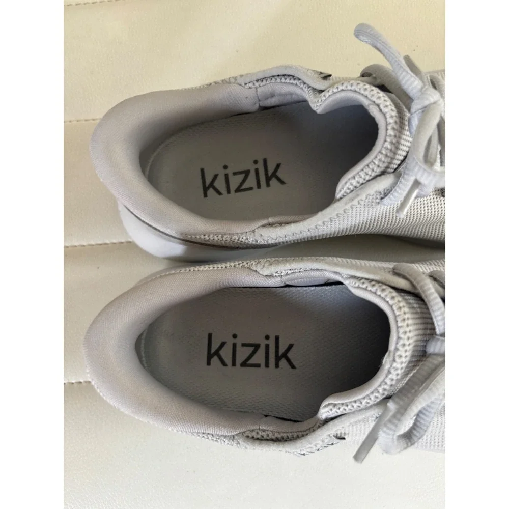Kizik Lima Hands-Free Slip On Sneakers Light Grey Womens 7 Mens 5.5‎ B4VT